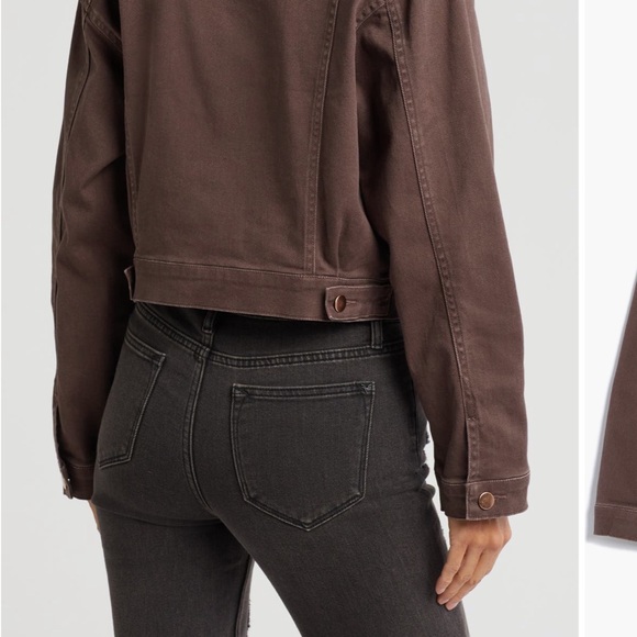 Vigoss Chocolate Brown Denim Jacket - Picture 4 of 5